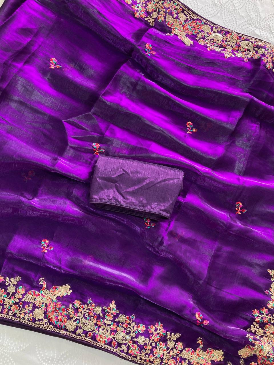 Party Wear Jimmy Choo Silk Saree